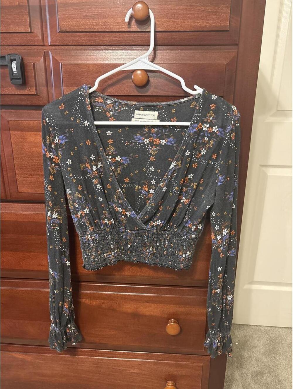 Urban Outfitters Women's Black and Multi Blous